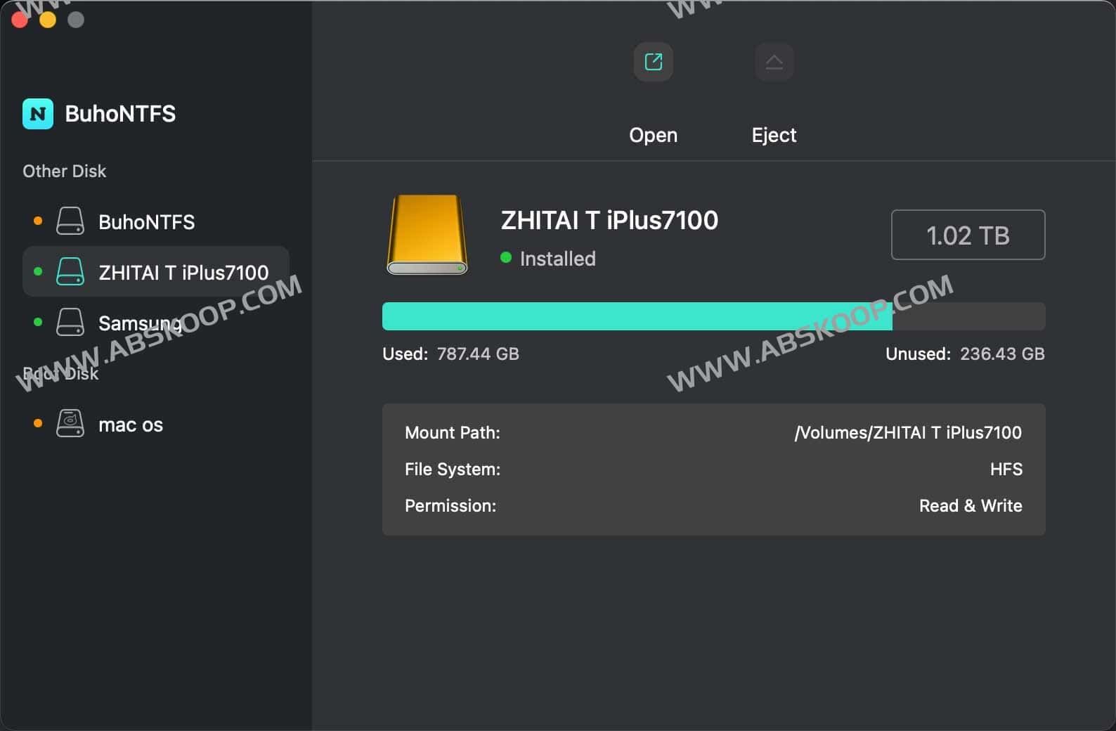 BuhoNTFS 终身版限免- macOS NTFS 格式磁盘读写工具 1 BuhoNTFS 终身版限免- macOS NTFS 格式磁盘读写工具