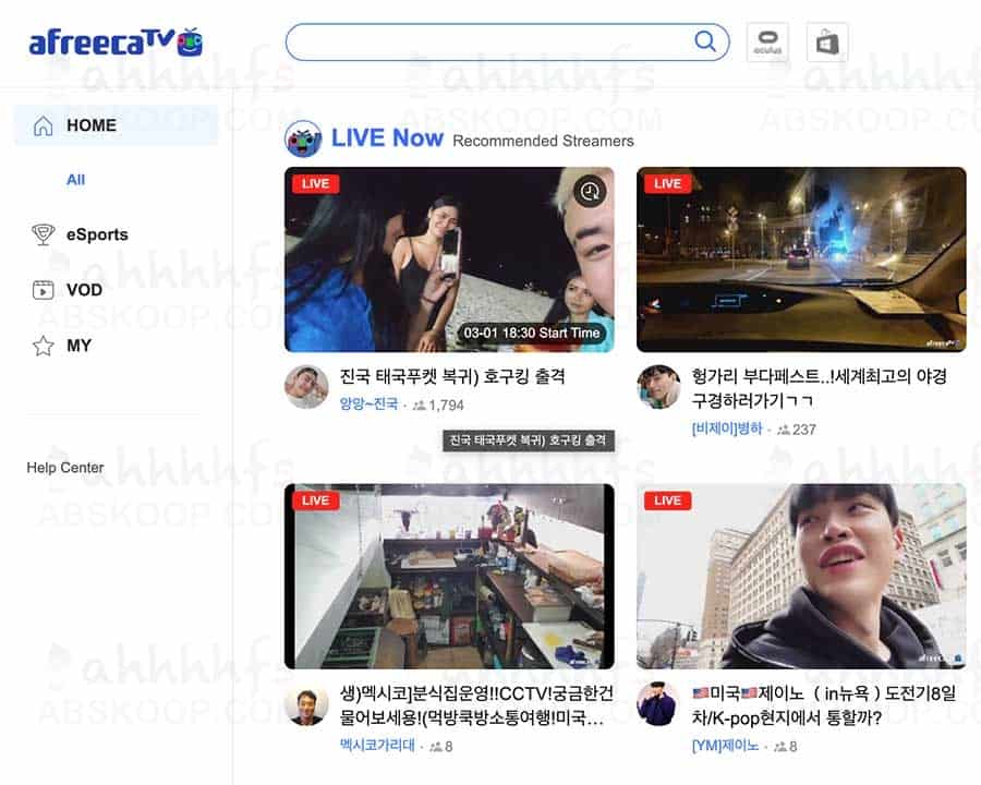 AfreecaTV 一个国外直播平台