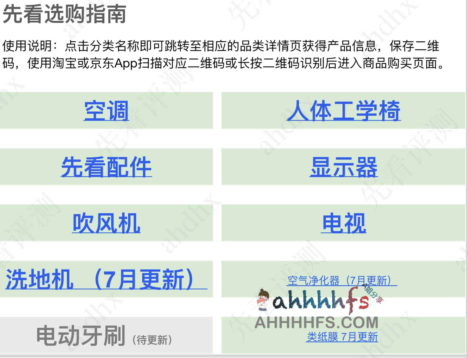 一份商品选购指南-先看选购指南