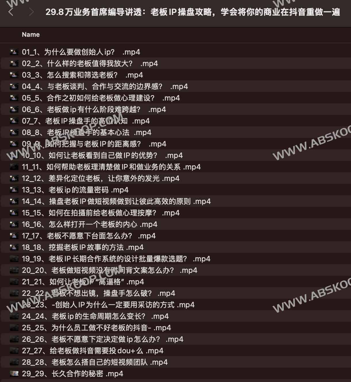 29.8万业务首席编导讲透：老板IP操盘攻略，学会将你的商业在抖音重做一遍
